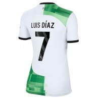 Camiseta Liverpool Luis Diaz #7 Visitante Equipación para mujer 2023-24 manga corta